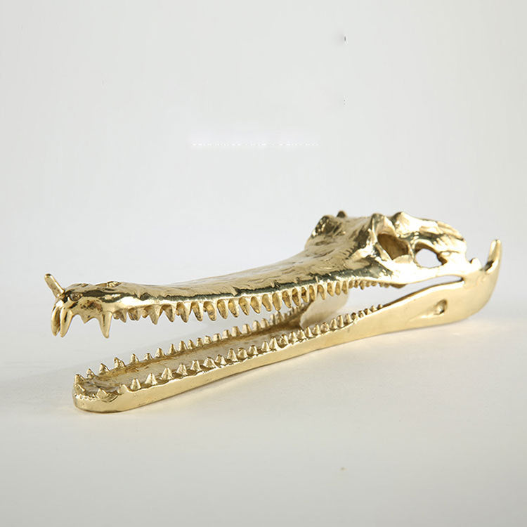 Luxuriöse Krokodilkopf Dekorative Skulptur