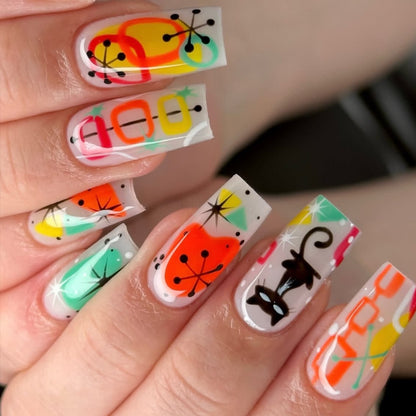 Künstlerisches Abstraktes Nagelkunst Set Brehn