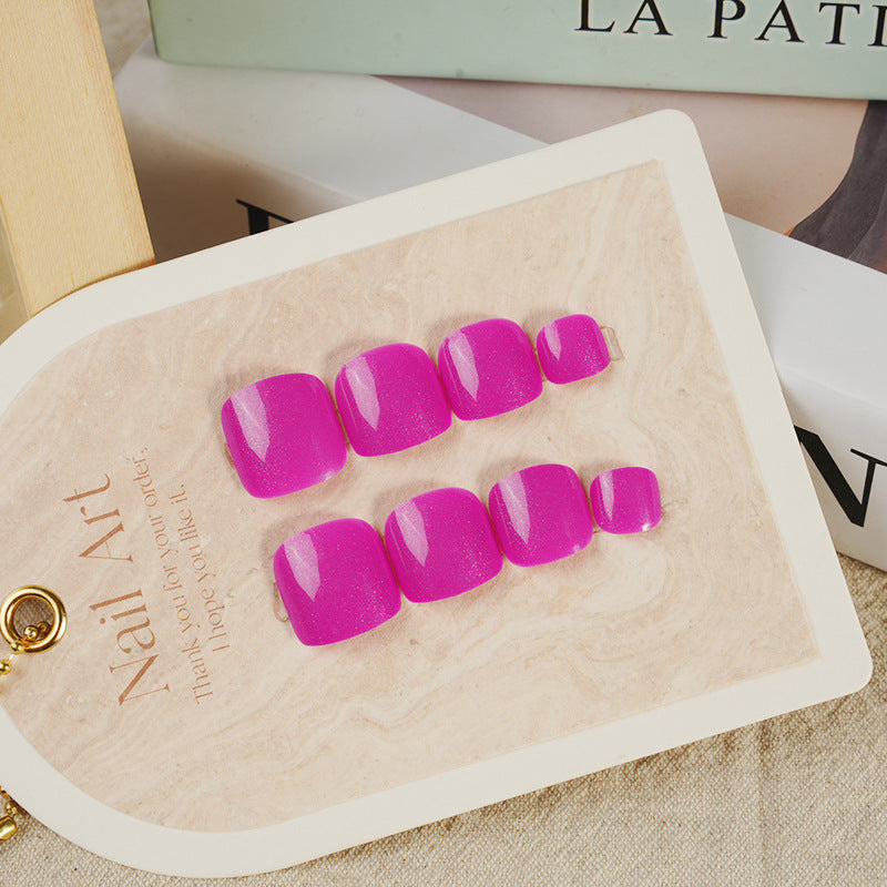 Glänzendes kurzes Press-On-Nagelset Brehn