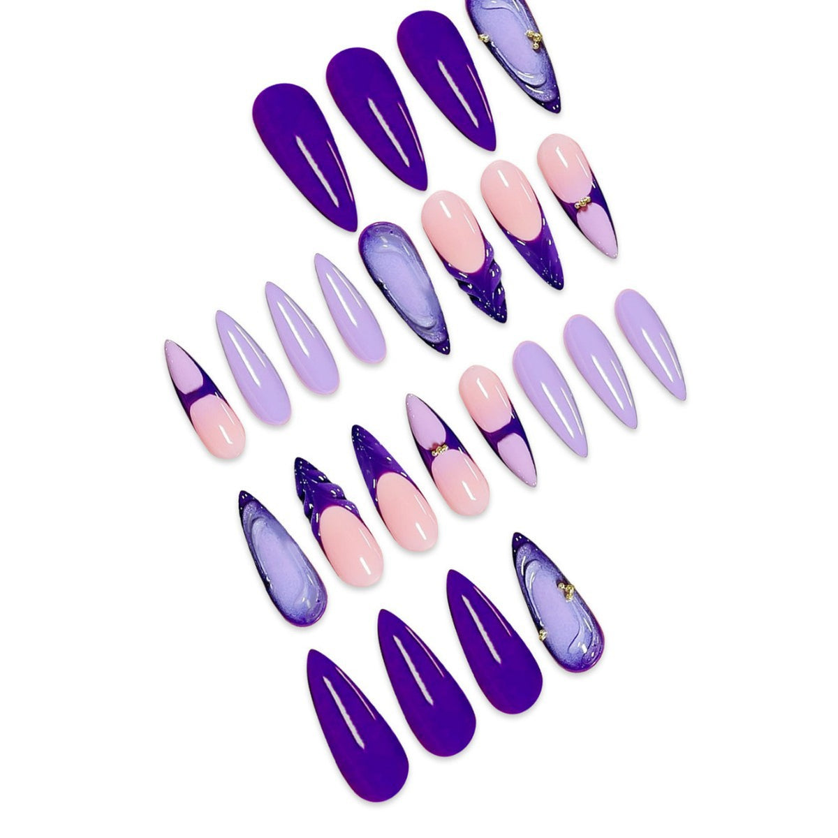 Stylisches Stiletto Press-On Nagelset Brehn