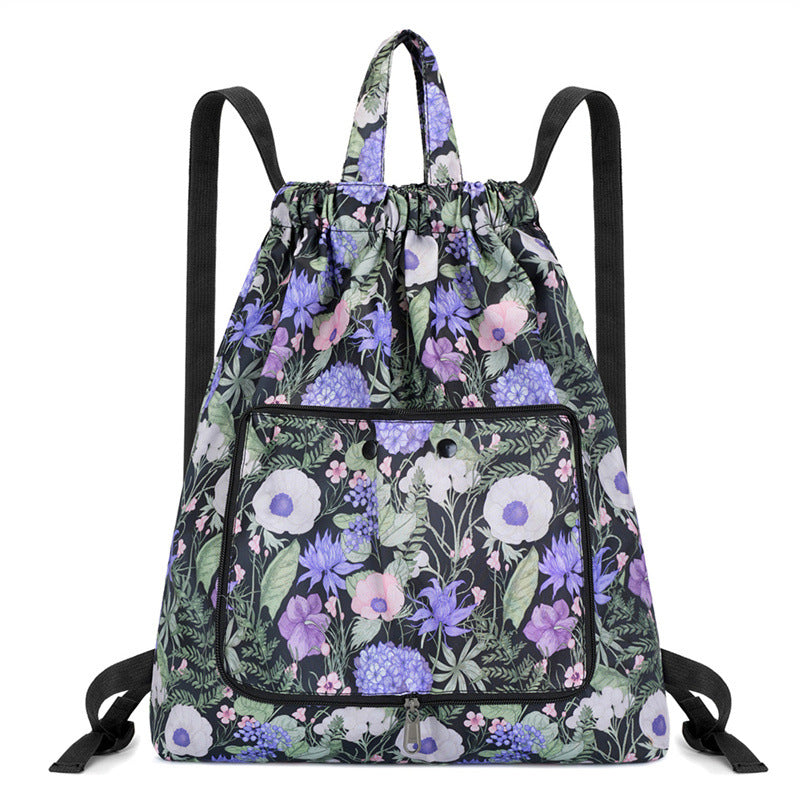 Leichter Blumen-Schnür-Rucksack Brehn
