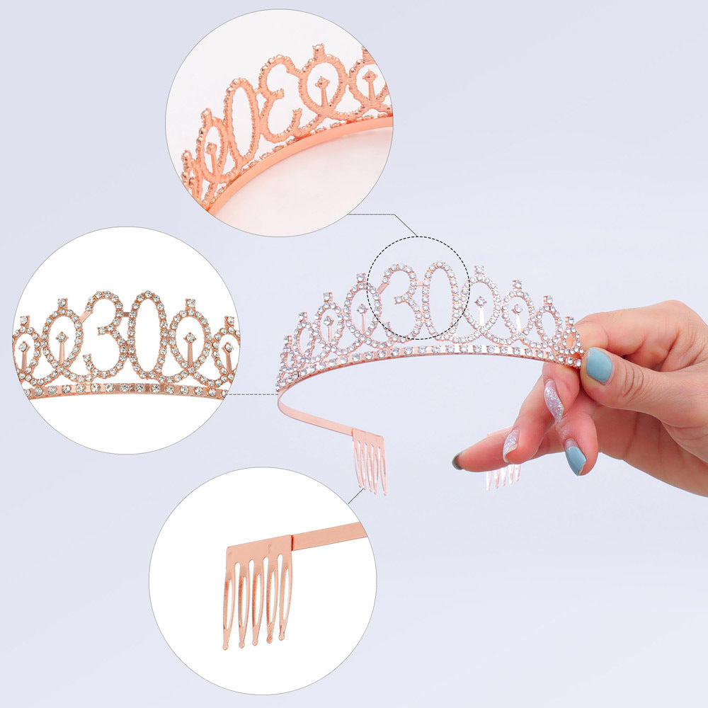 Damen Kristallverzierte Tiara mit elegantem Design Brehn