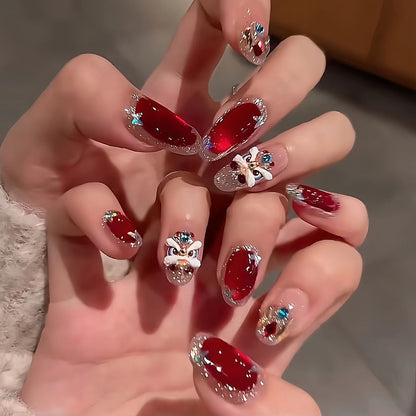 Künstlerische mit Strass veredelte Nagelverlängerungen Brehn
