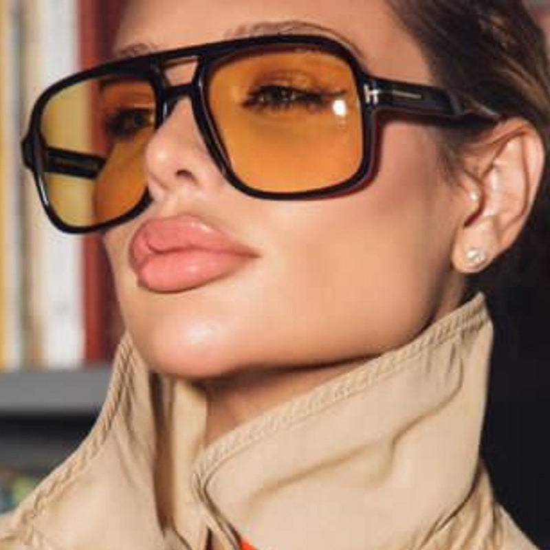 Damen Sonnenbrille im markanten, kantigen Design mit UV-Schutz Brehn