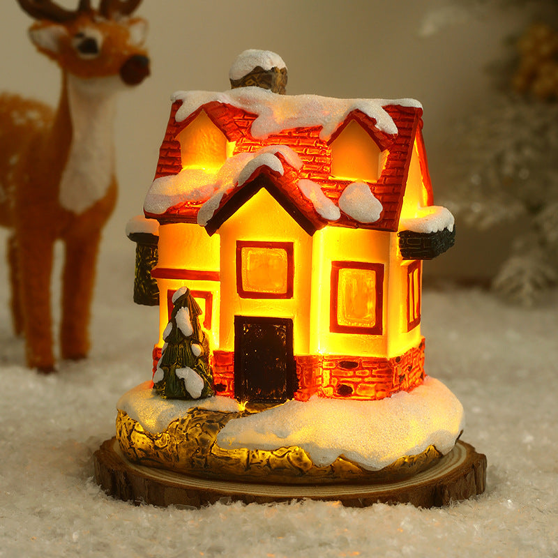Beleuchtetes Weihnachtsdorf aus Keramik Brehn