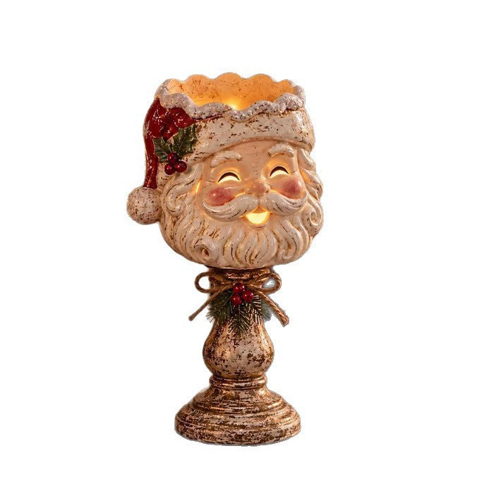 Dekorativer Weihnachtsmann Kerzenhalter Brehn