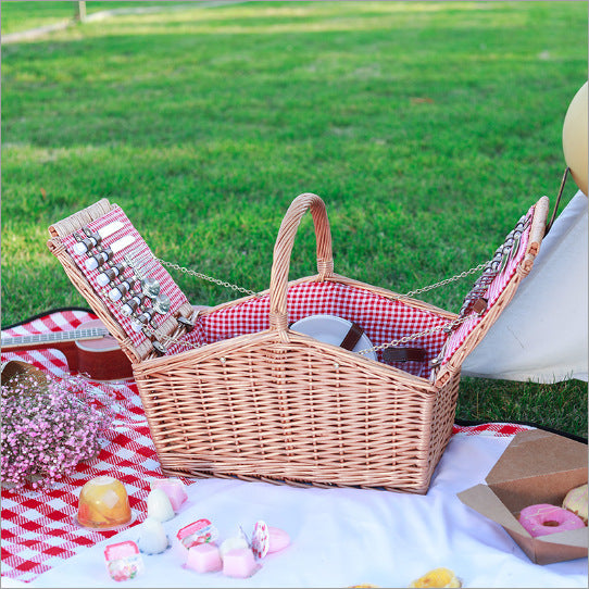 Damen Picknickkorb mit integriertem Geschirrset und Kühlraum Brehn