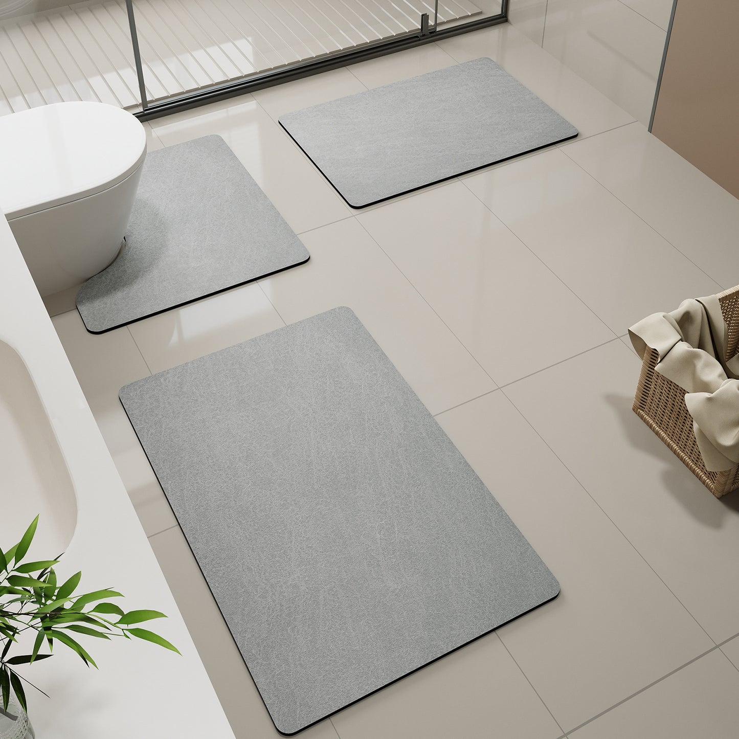 Weiches Badezimmer-Komfortmatten-Set Brehn