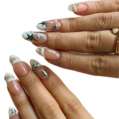 Stern-verzierte Acryl-Nagelverzierungen Brehn