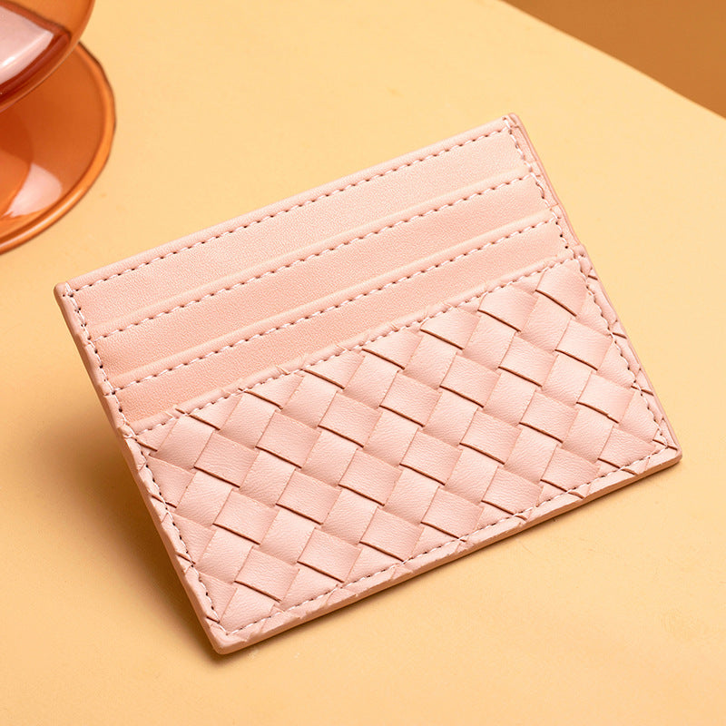 Woven Leather Card Holder Brehn