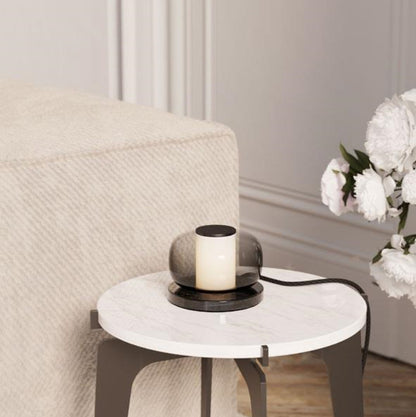 Moderne Glas- und Marmor-Tischlampe