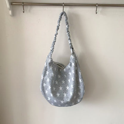 Weiche Baumwollstern-Druck Hobo Tasche