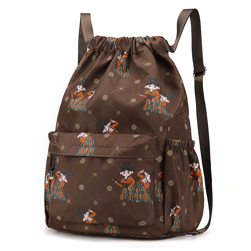 Fun Cartoon Print Drawstring Rucksack Brehn