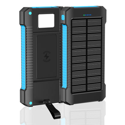 Solarbetriebene Powerbank mit Integrierten LED-Lichtern und Kompass Brehn