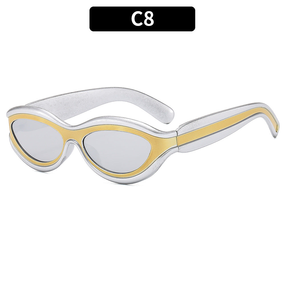 Retro-inspirierten schlanken Sonnenbrille