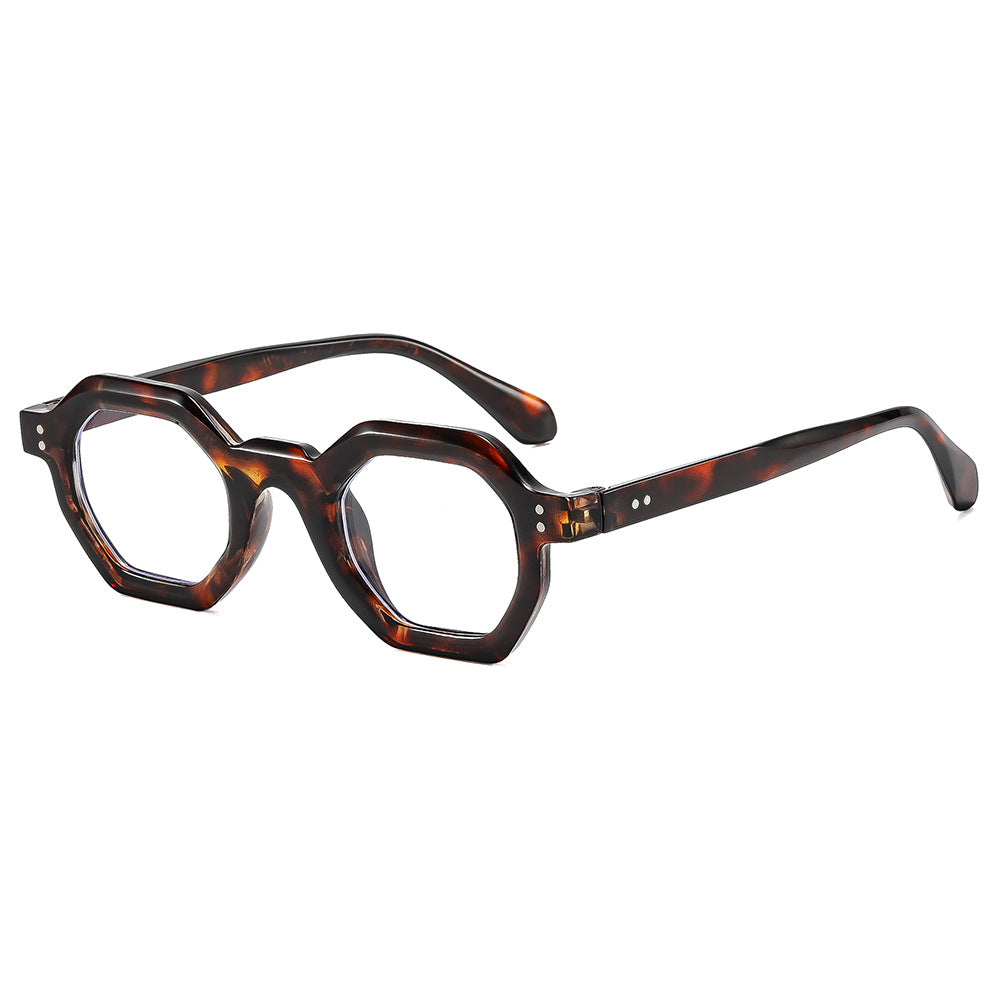 Damen oktagonale Sonnenbrille mit modischem Muster und UV-Schutz Brehn