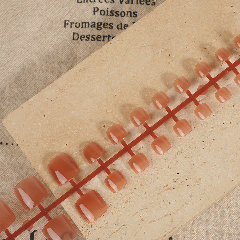 Natürlich Glänzendes Press-On Nagelset Brehn