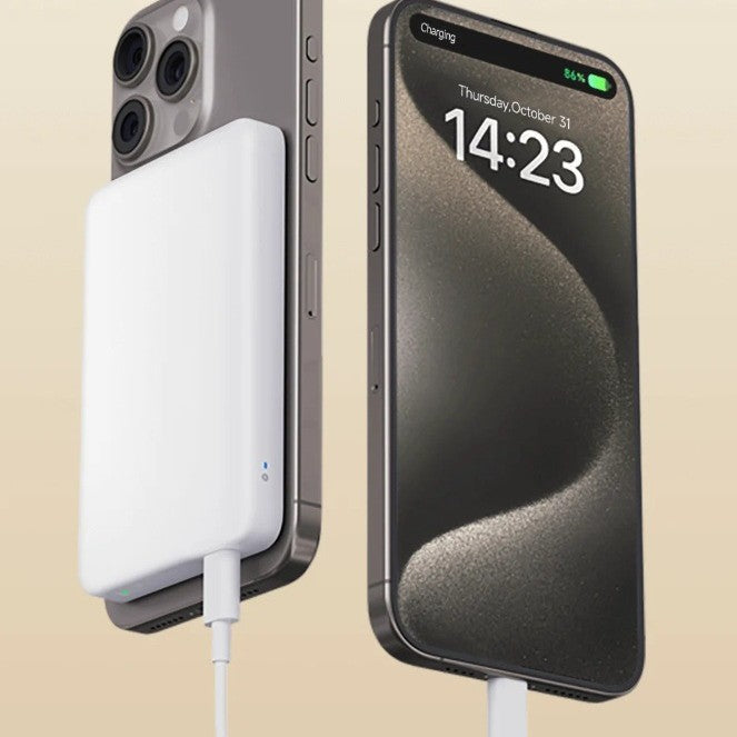 Slim Magnetic kabelloses tragbares Powerbank mit USB-C PD Durchgang Brehn