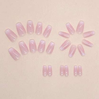 Elegante quadratische Spitzen-Presse-on-Nagelverlängerungen Brehn