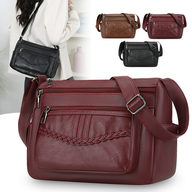WoStylish Leder Umhängetasche