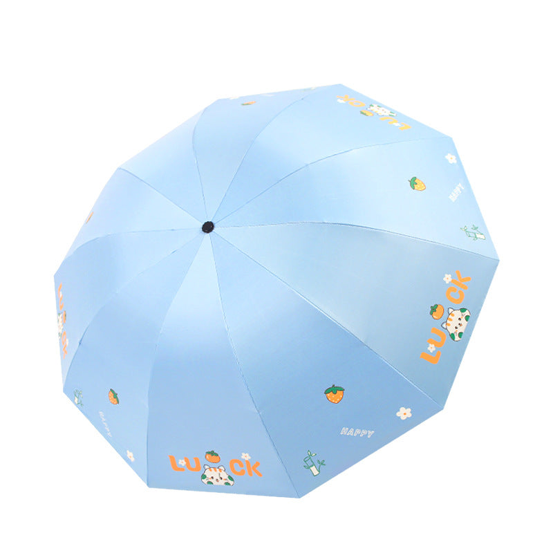 Damen Faltbarer Regenschirm mit buntem Motiv Brehn