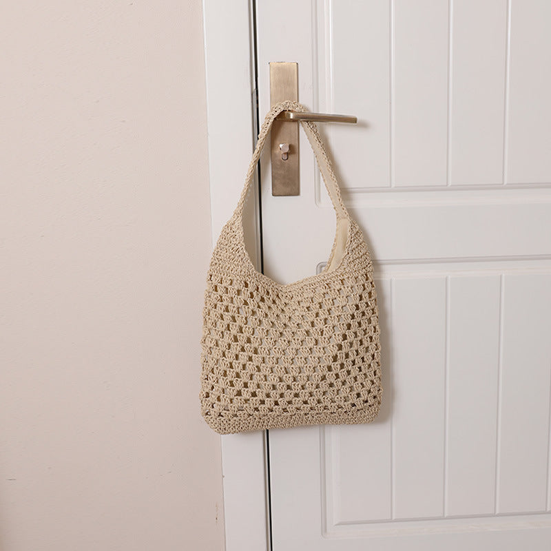 Damen Handtasche im Boho-Stil mit luftiger Häkelstruktur Brehn