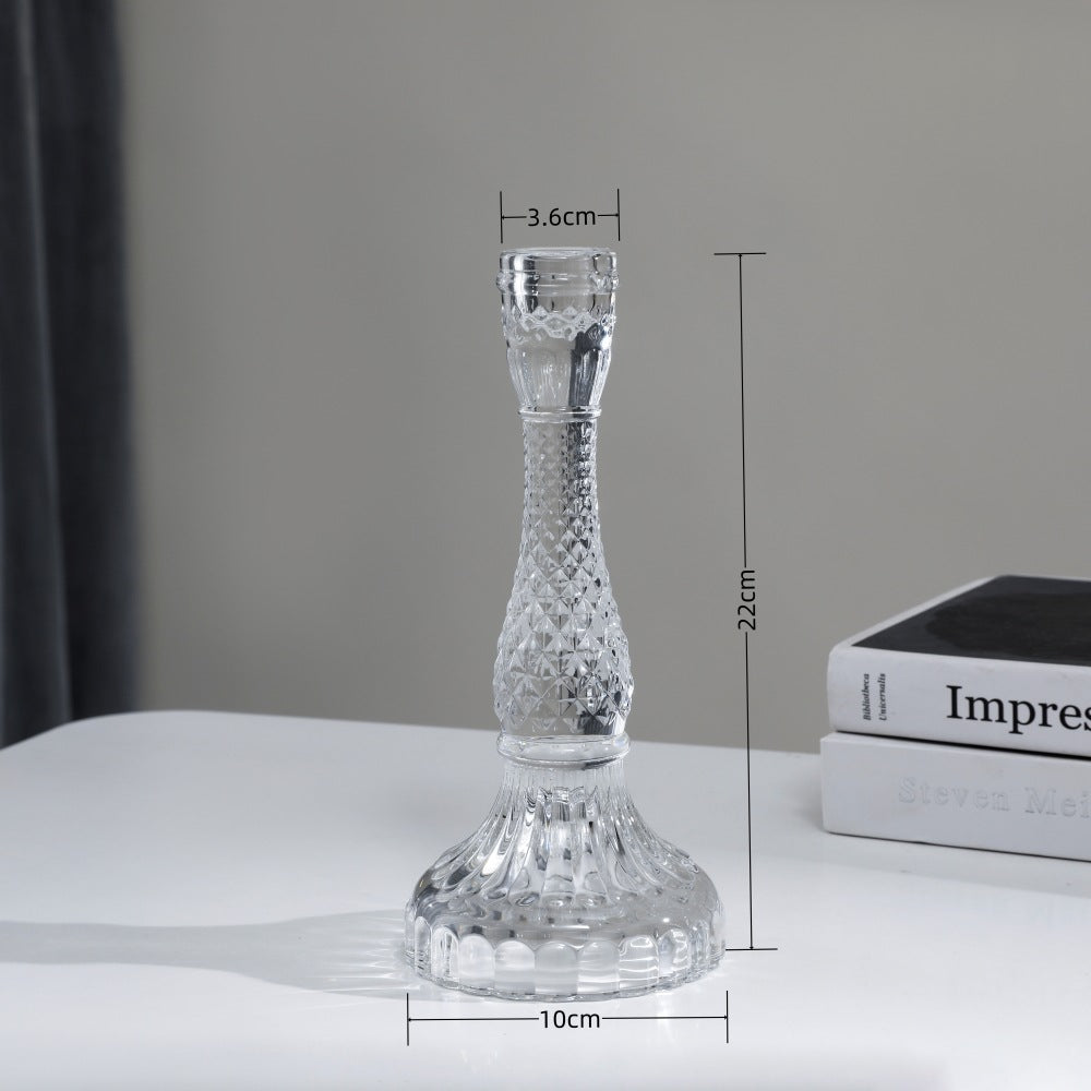 Hochgepresster Glas-Dekor-Kerzenständer Brehn