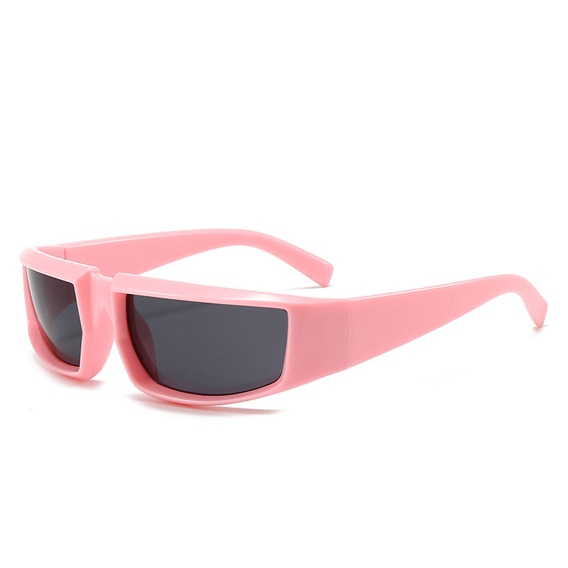 Damen stylische Sonnenbrille im futuristischen Design Brehn