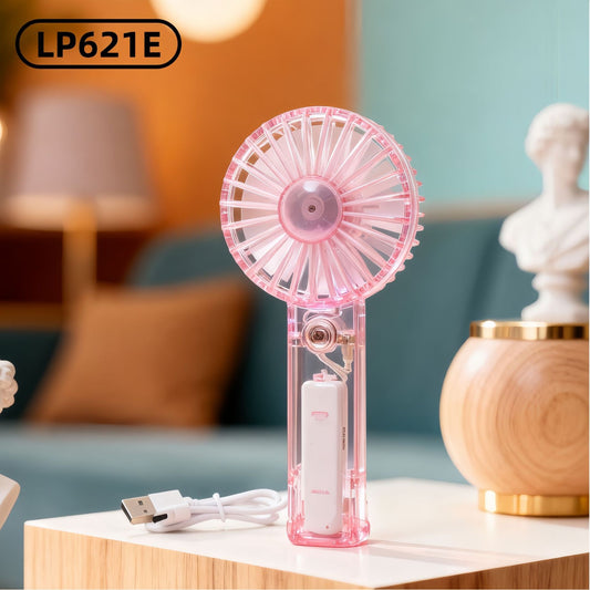 Damen Tragbarer Handventilator mit Niedlichkeitselementen und LED-Licht Brehn
