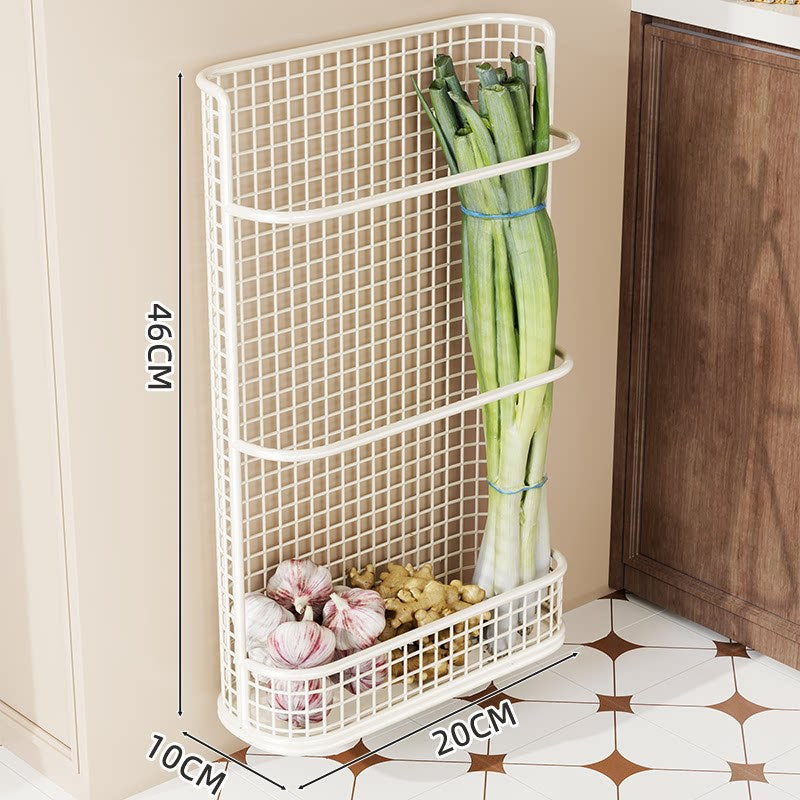 Slim Wandmontierte Drahtgitter Küchenschrank Vertikale Aufbewahrungskorb Organizer