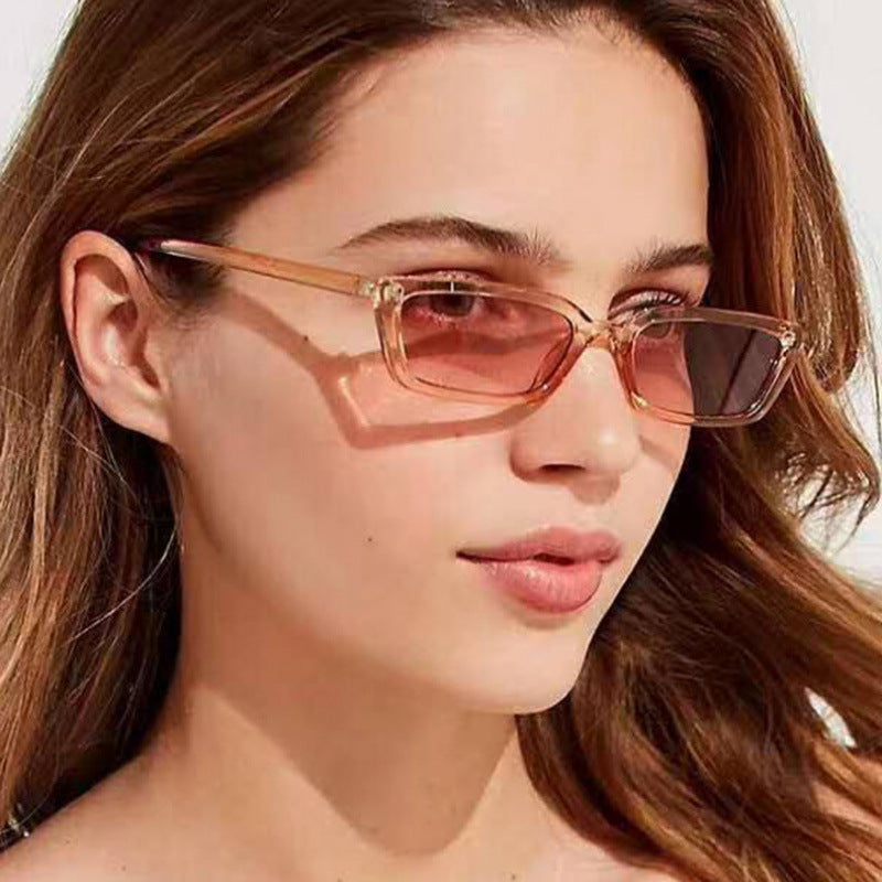 Damen Minimalistische Rechteck-Sonnenbrille Brehn