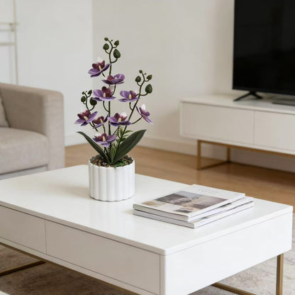 Elegante Kunst-Orchideen-Anordnung für die Inneneinrichtung zuhause