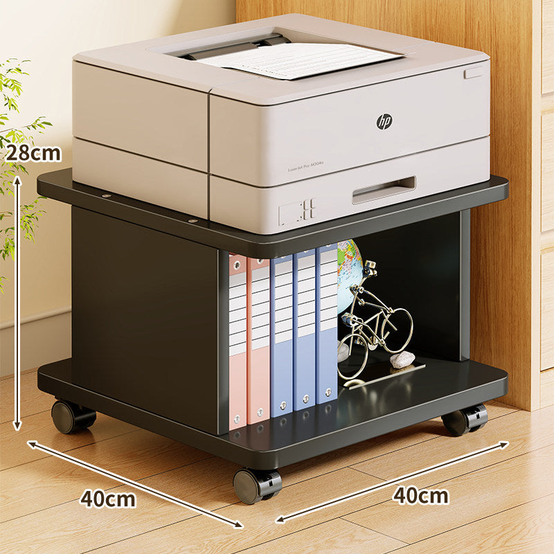 Mobiler Druckerstand mit verriegelbaren Rollen und Unterregal-Organizer