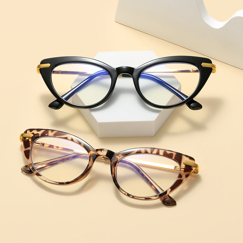 Damen Cat-Eye Sonnenbrille mit glanzvollem Metallrahmen Brehn