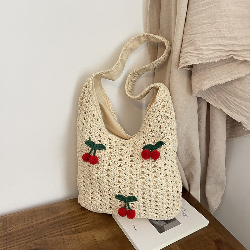 Stylische Häkel-Schultertasche