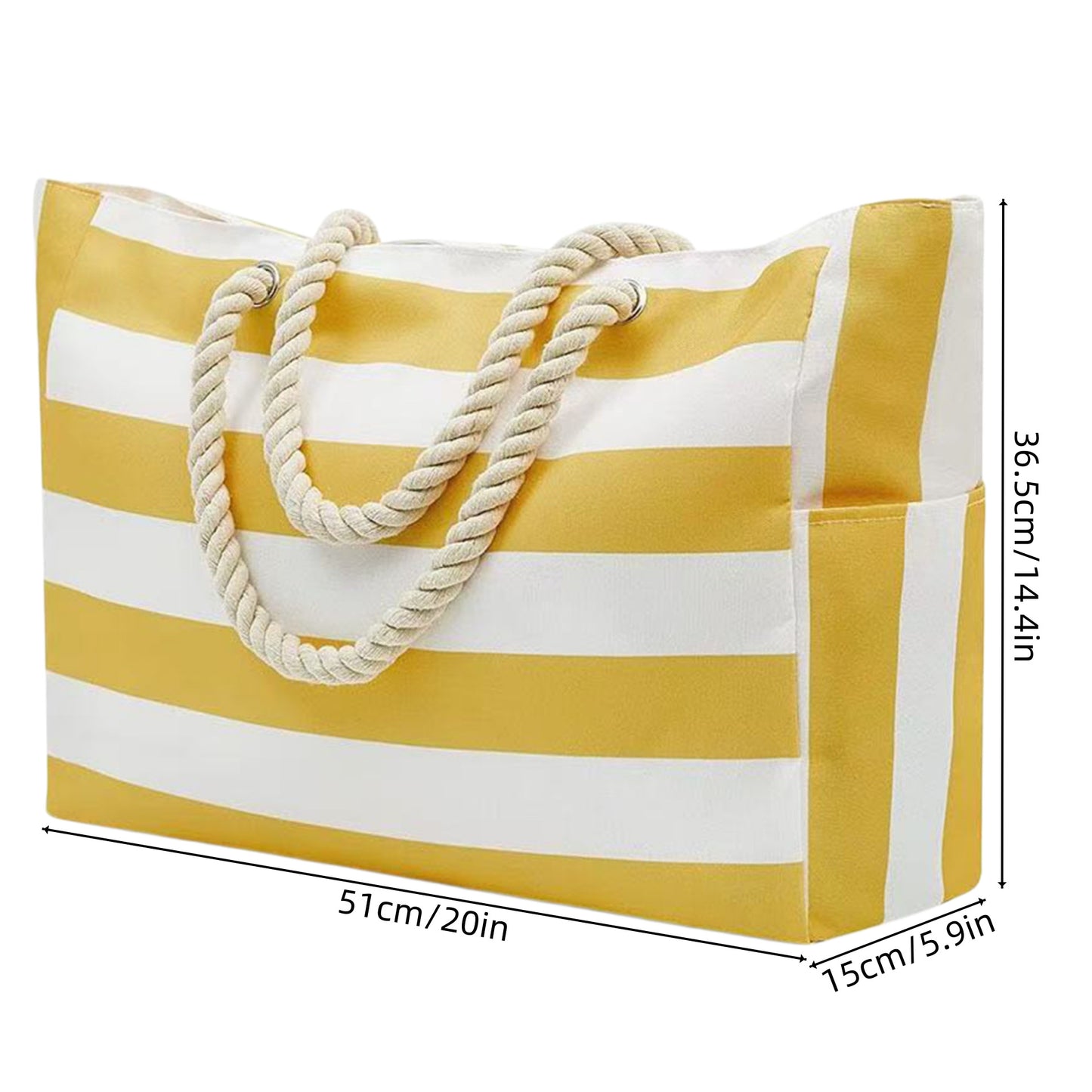 Strandtasche mit Robusten Seilgriffen Brehn