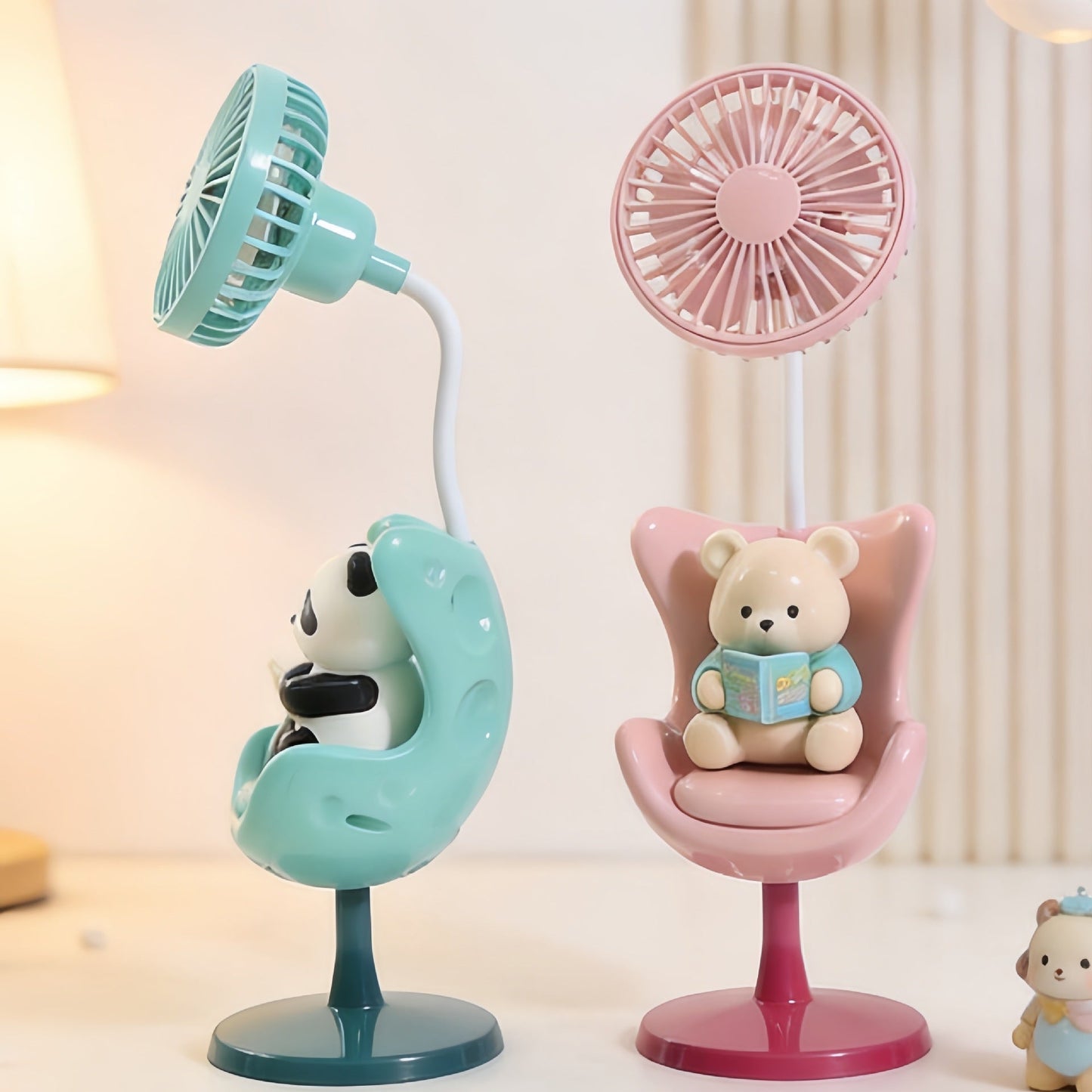 Frauen Tragbarer Mini Ventilator mit lustigem Bären Design Brehn