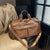 Stylische Leder Sport Duffel Tasche