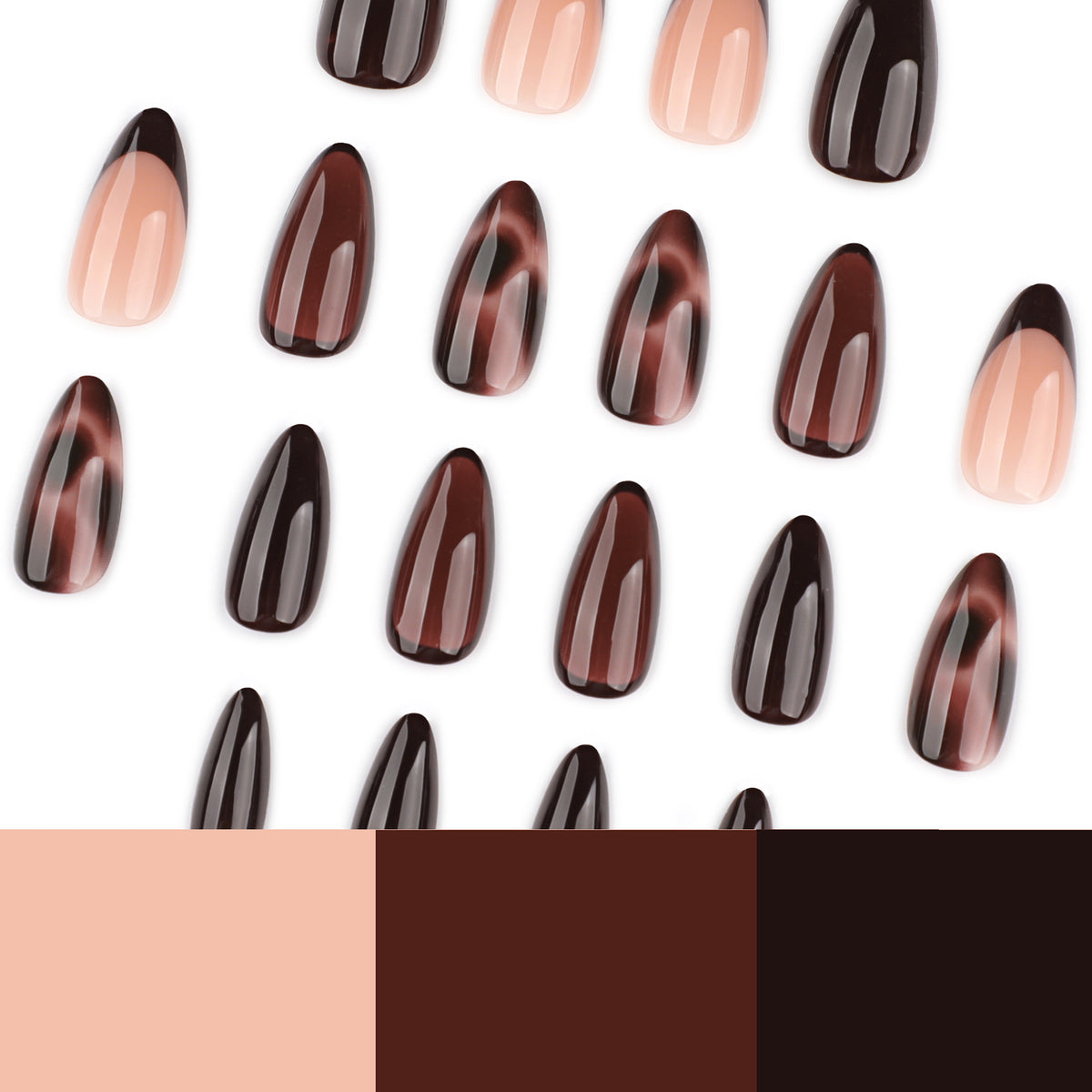 Kunstvolle Nagelkunst mit Ombre-Effekt und Muster Brehn