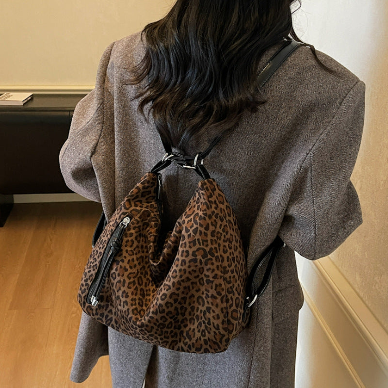 Chic Leopardenmuster Hobo Tasche Brehn