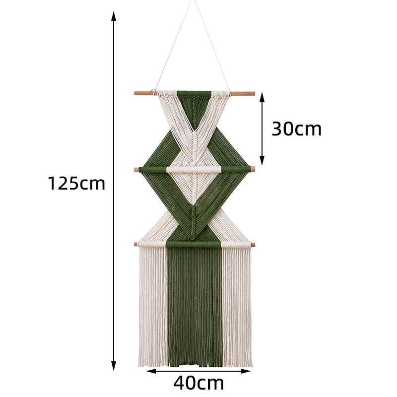 Makramee Wanddeko mit geometrischem Muster Brehn
