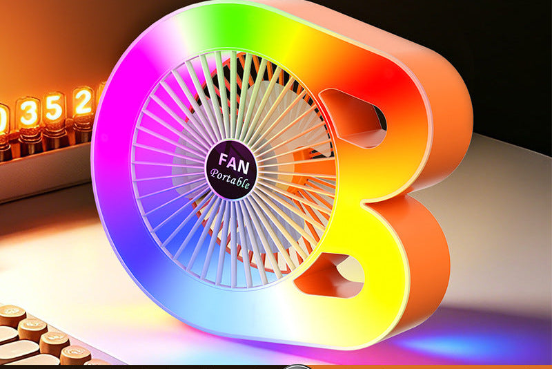 Damen tragbarer RGB Tischventilator Brehn