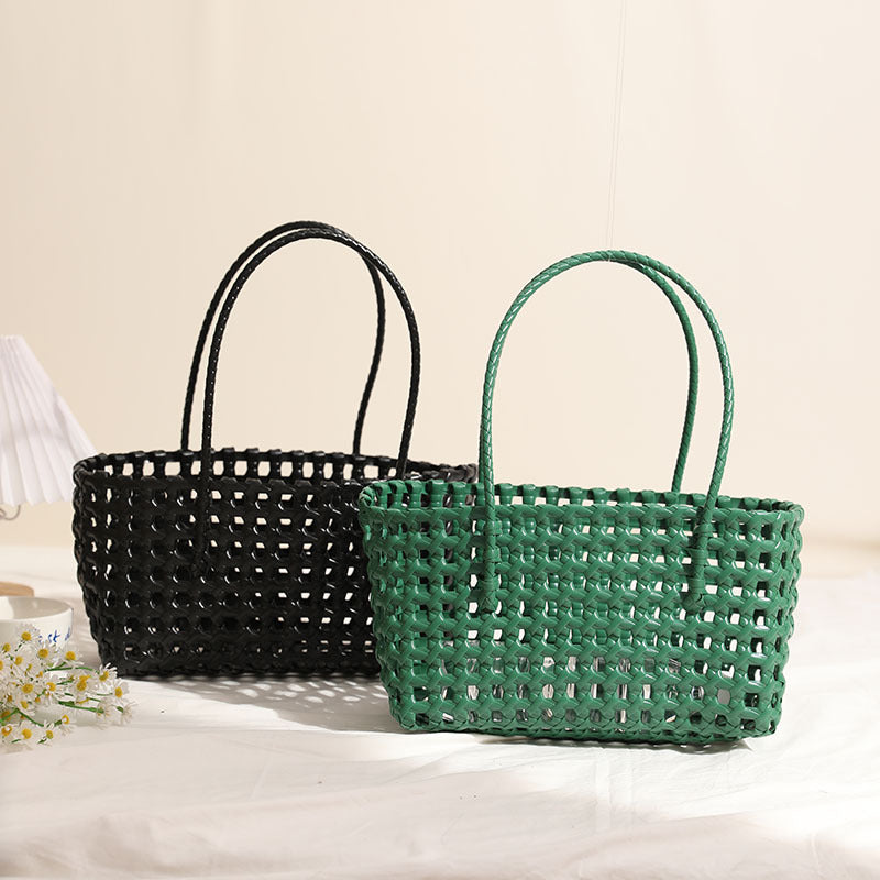 Geflochtene Basttrage Tasche Brehn