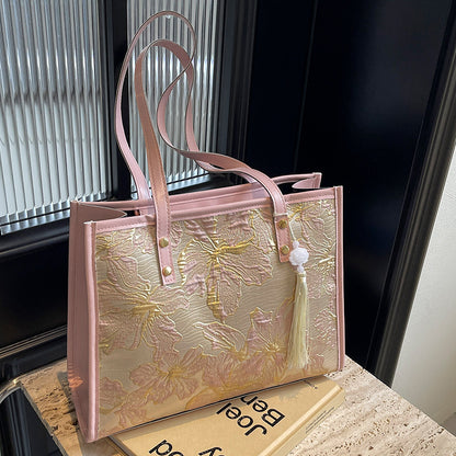 Floral bestickte Handtasche
