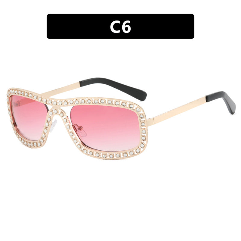 Damen modische Sonnenbrille mit funkelndem Rahmen Brehn