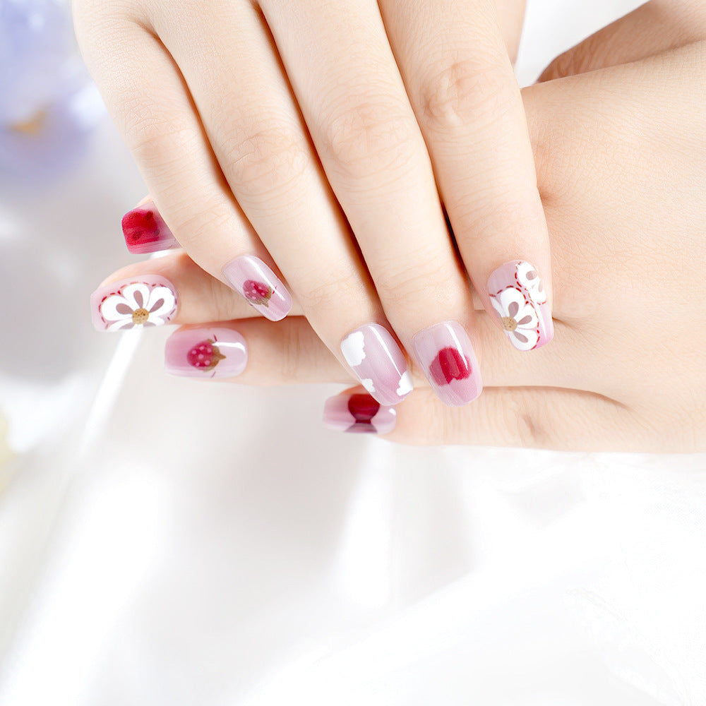 Künstlerisches Floral-Muster Aufkleber-Nagelset Brehn