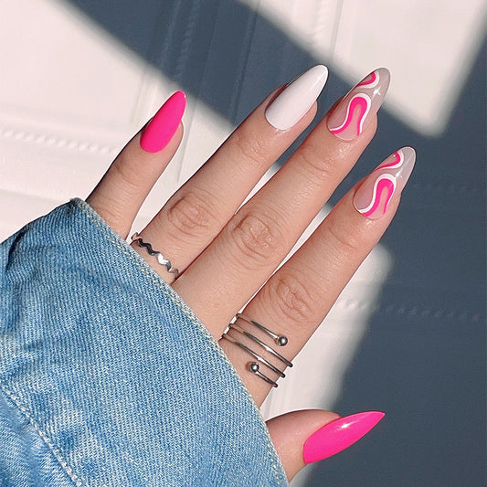 Abstract Swirl Design Press-On Nails Brehn