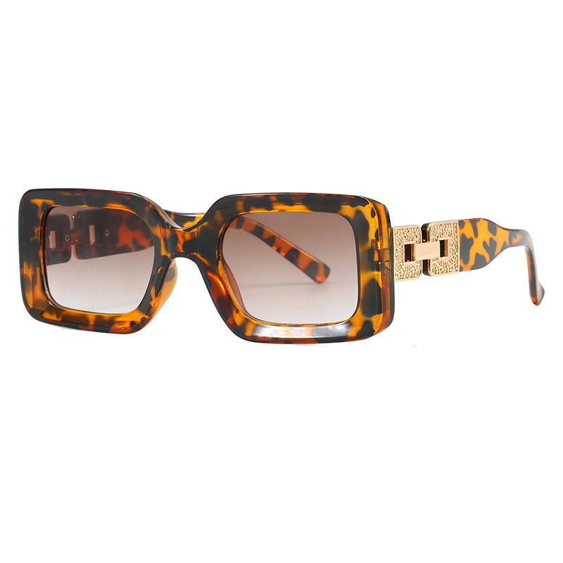 Damen Polygone Sonnenbrille mit glamourösem Verzierungsrahmen Brehn