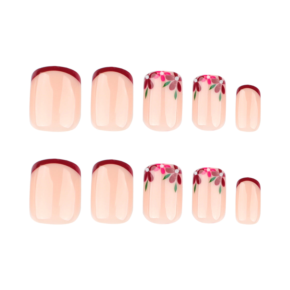 Kunstvolle Nagelgestaltung mit Blumen- und Farbverlaufseffekten Brehn