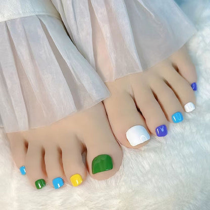 Vibrante mehrfarbige Nagelkunst Brehn